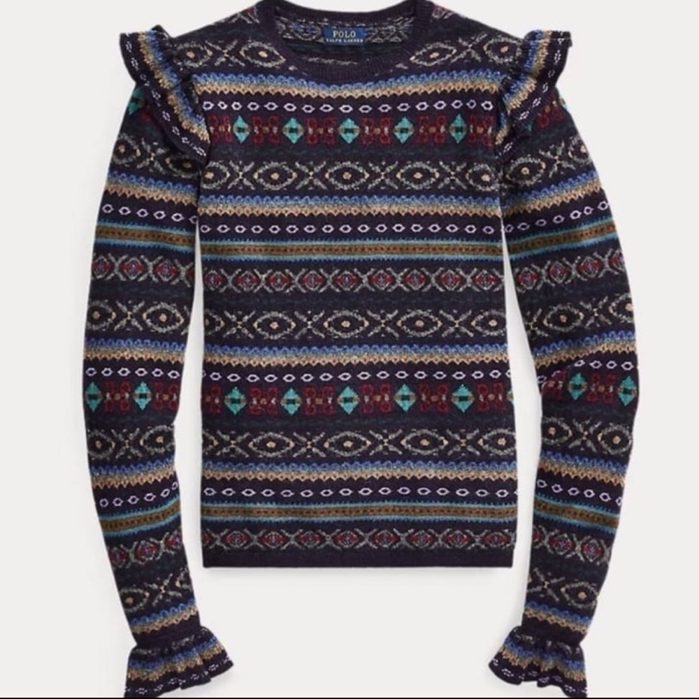 Ralph Lauren fair isle sweater 💜 - Picture 2 of 7
